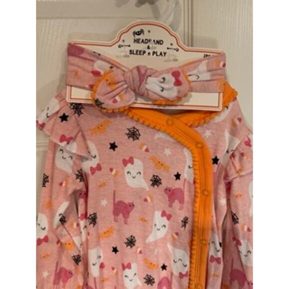 NWT Modern Kids Halloween Pajamas And Headband Size 24 Months - Picture 3 of 7